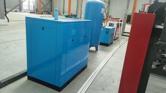 Compresseur à vis industriel PLC avec sèche-air Système d'entraînement à bande directe